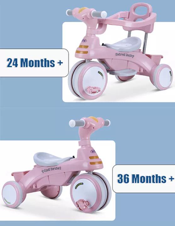 ricycle For Kids Age 4 Handle， Kids Trikes For Boys 4 In 1 1-3-2-6 Years Old Baby Tricycle Children'S Trike - Image 5