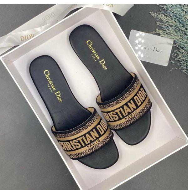 Christian Dior Flat Slipper Black