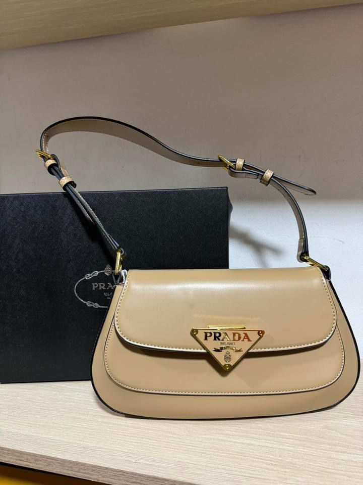 Prada Cleo Logo Plaque Shoulder Bag - Image 2